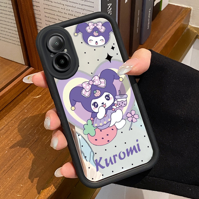 Casing Hp Untuk Realme C67 Realme 12 Lite Case HP Casing pola Anime Hitam Keren Kesing Kasing cermin
