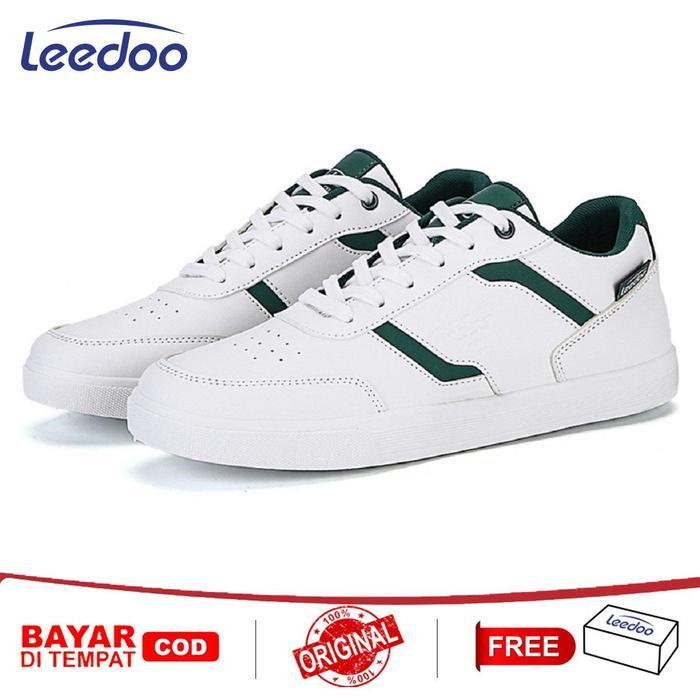 Leedoo Sepatu Pria Casual Sepatu Sneakers Running Putih Sepatu kets Fashion Pria Keren Shoes MC420