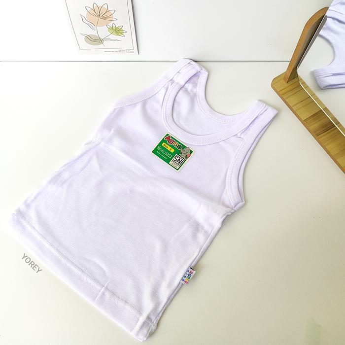 blos- 3 Pcs Singlet Agree Kids Kaos Dalam Anak Kaos Dalam Agree Kids Putih Kaos Dalam Anak