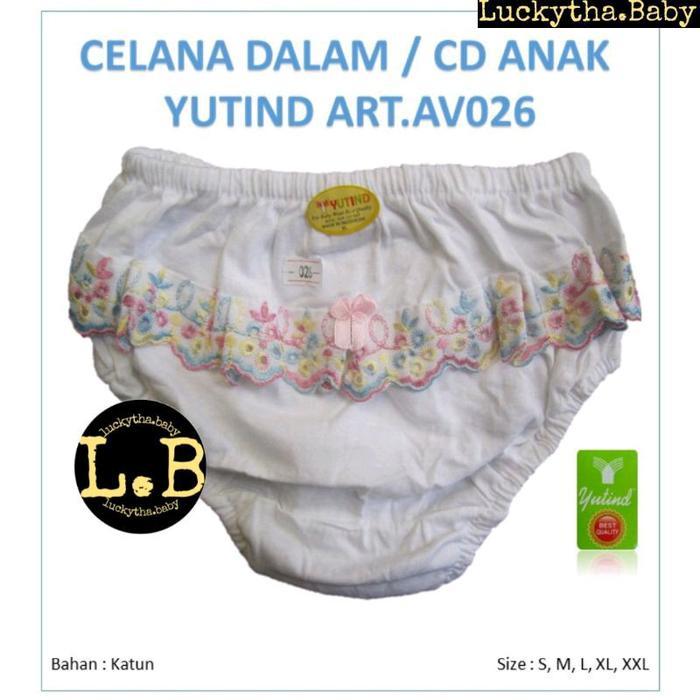 blos- 3Pc_Cd Anak Perempuan Yutind 026 Putih Renda / Cd Yutind Renda / Celana Dalam Yutind