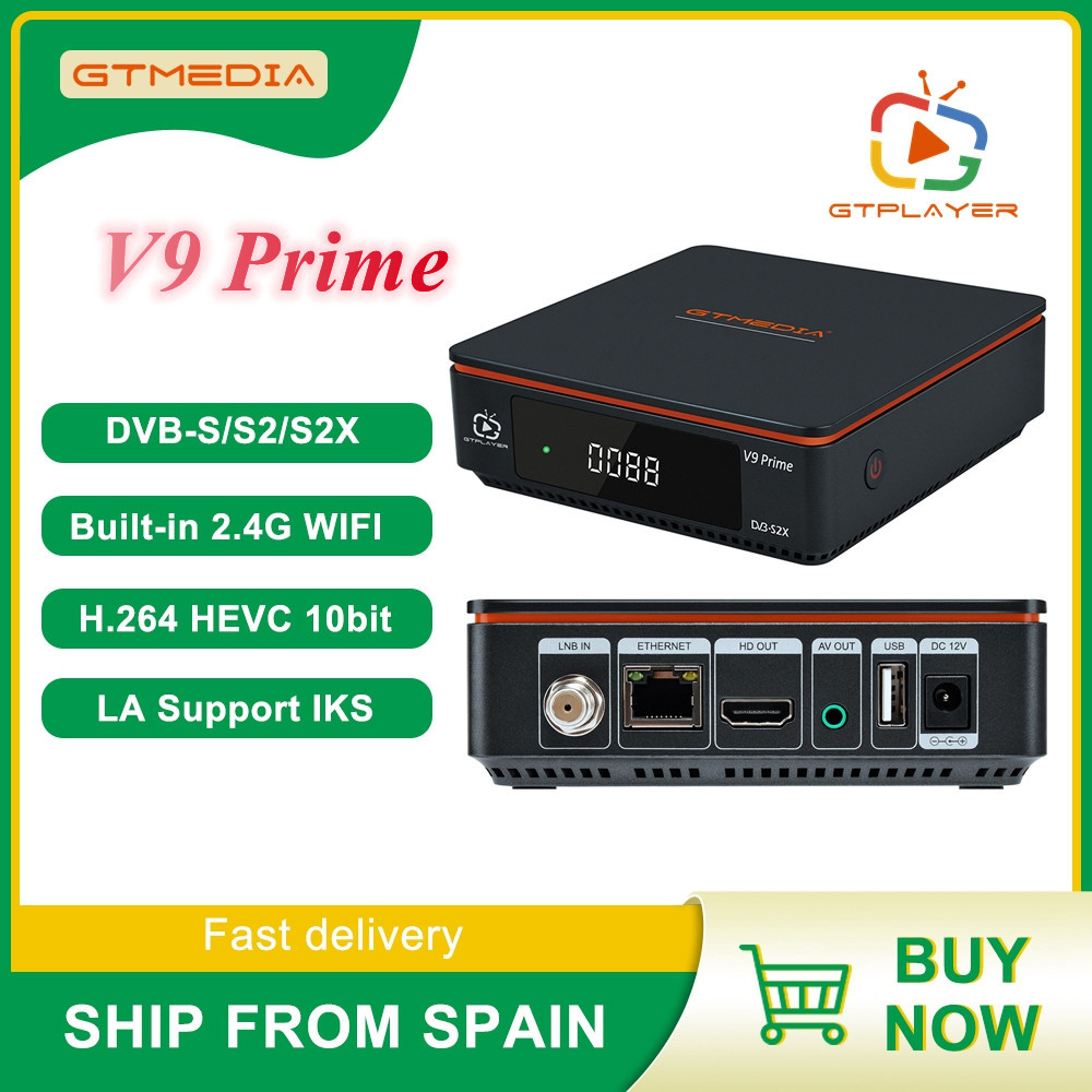 GTMEDIA V9 Prime Satellite TV Receiver DVB S2/S2X HD 1080P TV Signal Receiver CA Card Decoder
