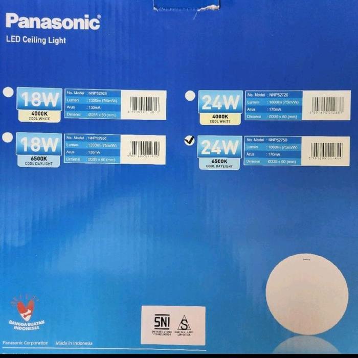Bagus Lampu Plafon Panasonic Besar / Kap Baret 2 Lampu Panasonic Led Putih Warmwhite Terlariss 