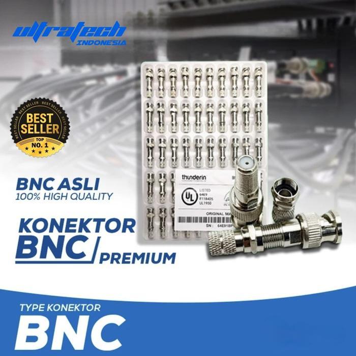 BERGARANSI BNC DRAT TAIWAN THUNDERIN Premium Grade A+ Buat Semua CCTV ( 50pcs )