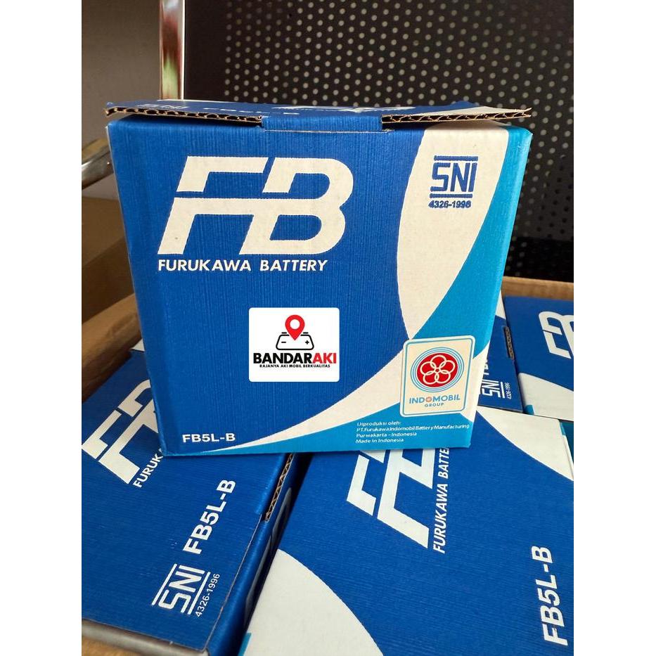 DISKON AKI FB FURUKAWA FB5L-B UNTUK MOTOR HONDA SUPRA FIT LAMA MIO SPORTY JAMINAN 100% ORIGINAL AKI
