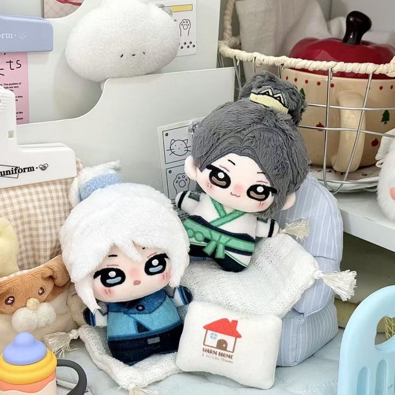 10cm Cute Cosplay VALORANT Jett and Hero Sage Plush Toys Anime Shooting Game Character Bag Keychain