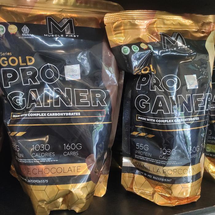 Musclefirst Gold Pro Gainer 2Lbs (900Gram) M1 Gainer 2Lb Mass Gainer / M1 Pro Gainer 2Lb Bpom Produk