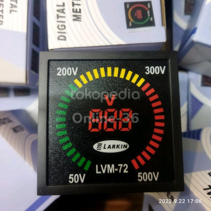 TERMURAH VOLTMETER DIGITAL/PANEL METER DIGITAL LARKIN LVM72 UK 72X72
