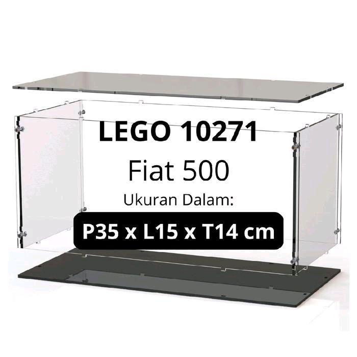 AKRILIK BRICKS - BOX CASE AKRILIK UNTUK LEGO CREATOR EXPERT 10271 FIAT 500