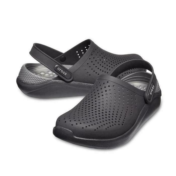 Diskon Crocs [ Original ] Literide Clog Sepatu Sandal Pria Dan Wanita - Black Original