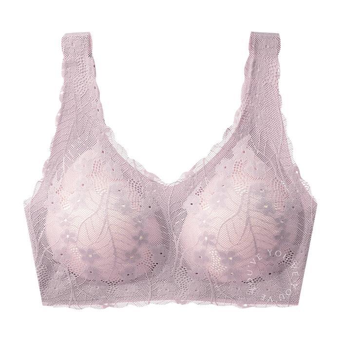Sorella - Bh Seamless Sport Bra Seamless Rompi Renda Motif Bunga Brukat Lace Bralette Wanita Bra