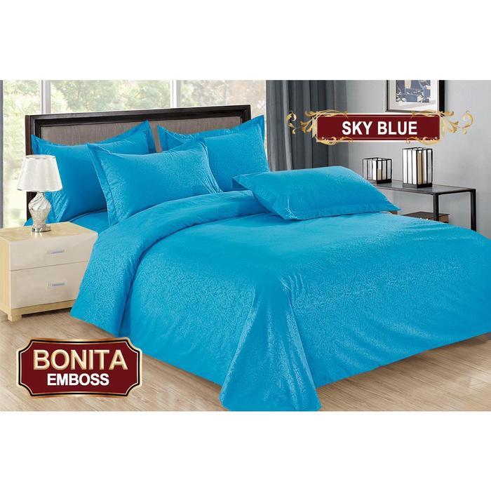 Bonita - Bedcover Set 180X200 Bonita Polos Emboss - Sprei Bonita Polos