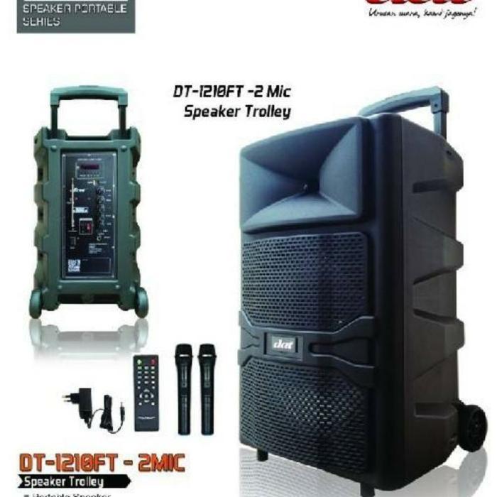 Premium Quality Speaker Bluetooth Portable Wireless Dat Dt 1201Ft 12 Inci Original