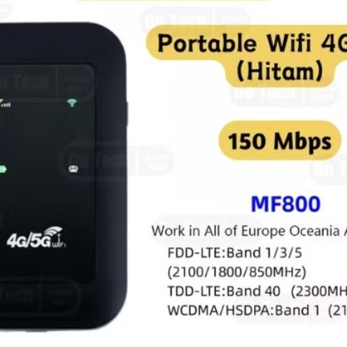 Modem 4G Mifi Mf800 Bonus Perdana Kuota 7Gb Upto 150Mbps Portable Wireless Unlock All Operator