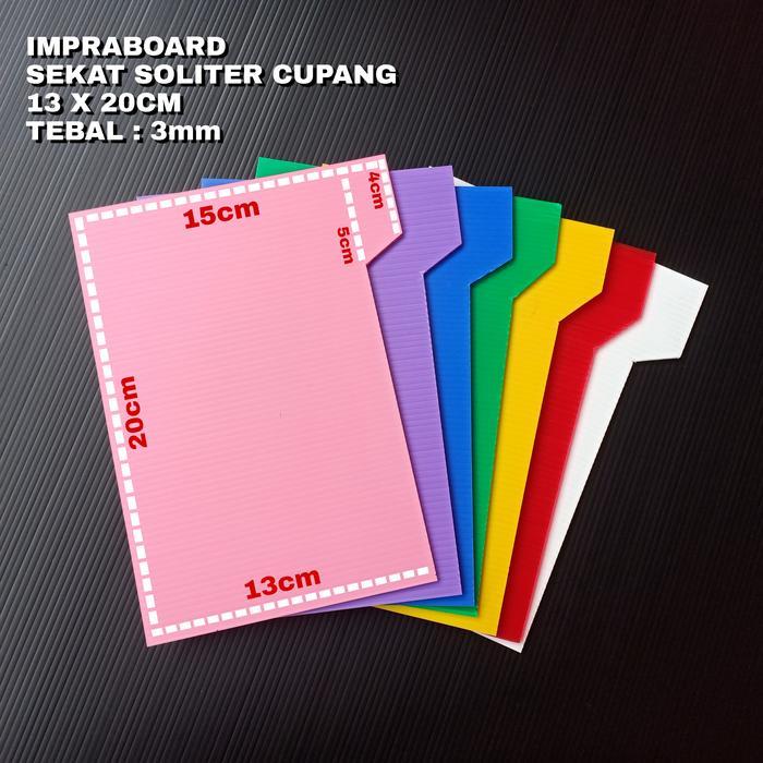Sekat Soliter Cupang Standar Kontes Bahan Impraboard / Infraboard 3mm