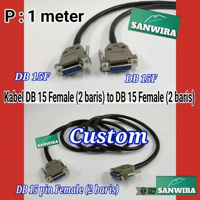 Ada Stok Kabel DB 15 Female to DB 15 Female 1 meter / 3 meter / kabel DB15 Female to DB15 Female /