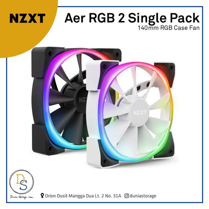 Ada Stok NZXT AER RGB 2 Single 140mm RGB Fan Case HF-28140-B1