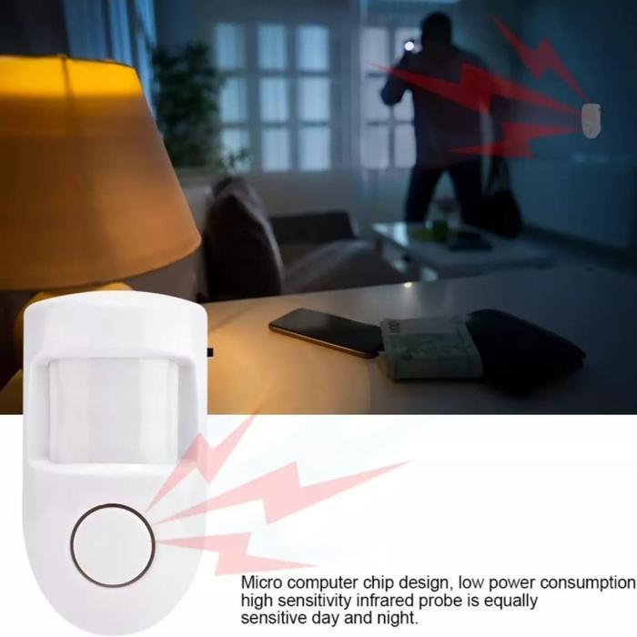PIR Motion Sensor Alarm. Alarm Sensor Gerak Infra Merah