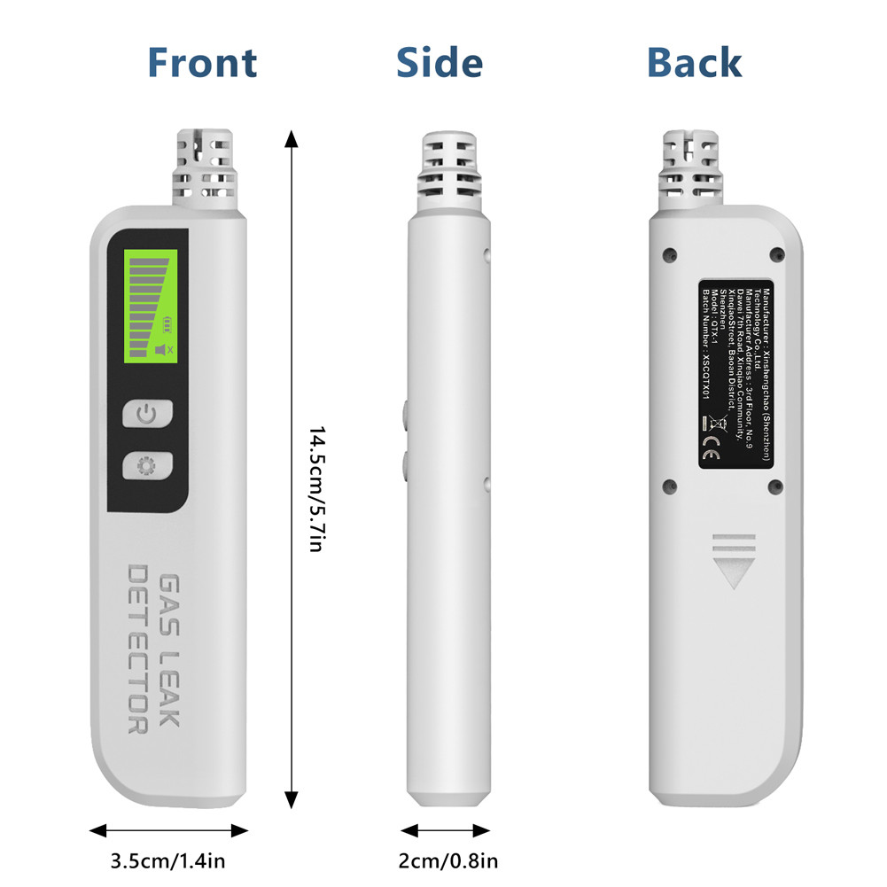 Natural Gas Detector with Audible & Visual Alarm Gas Leak Detector Portable Gas Sniffer for Home