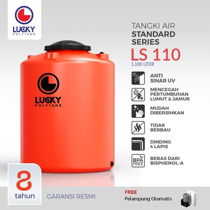 Tangki air / Tandon / Toren Lucky Polytank 1100 Liter - Orange