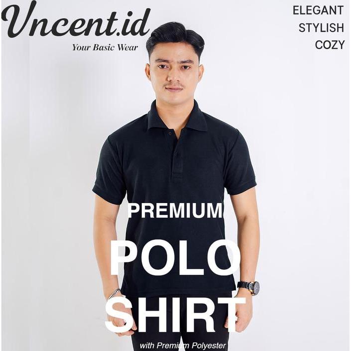 PROMO VNCENTID Kaos Kerah Polo Shirt Pendek Baju Polos Pria Keren Cowok BE5T QUALITY