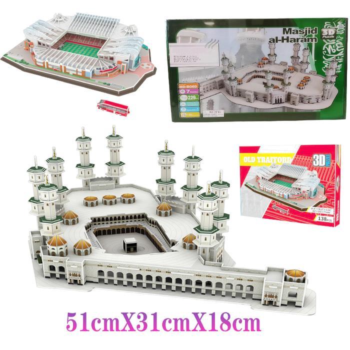 3D Puzzle Miniatur Masjidil Haram Mekkah Premium Edition Mainan Anak Lem Games