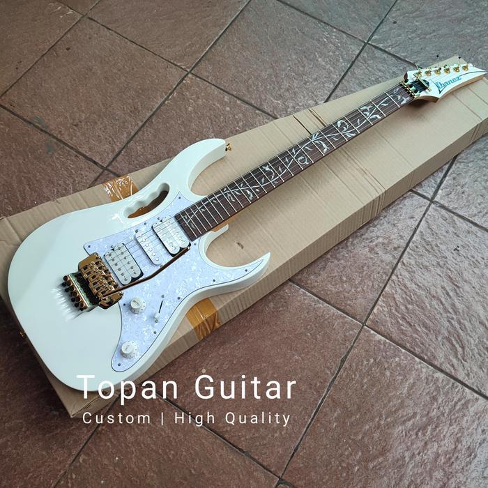 Gitar Listrik Elektrik Ibanez Jem Flower Part Gold Special Custom