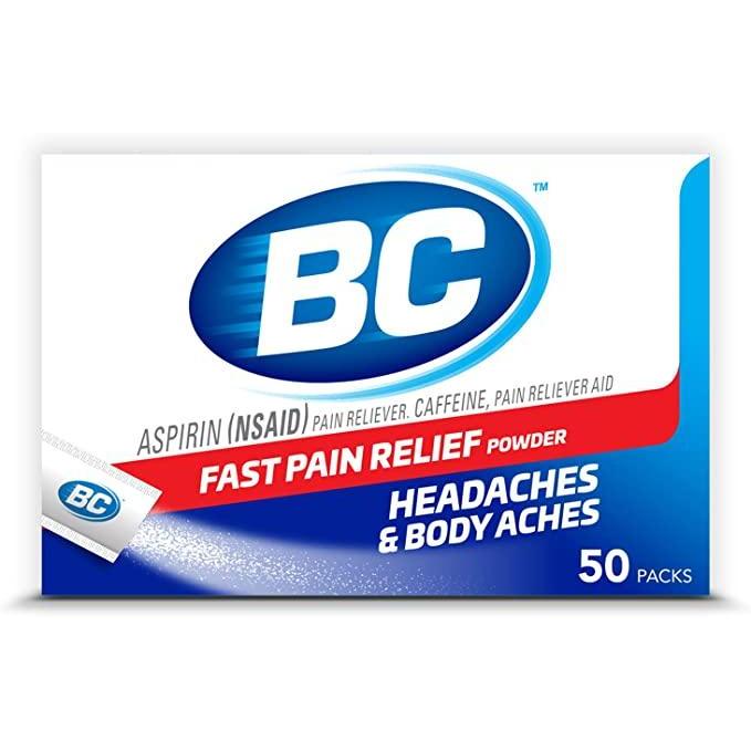 BC Powder Pain Reliever Aspirin Caffeine Meredakan Nyeri Sakit Bubuk