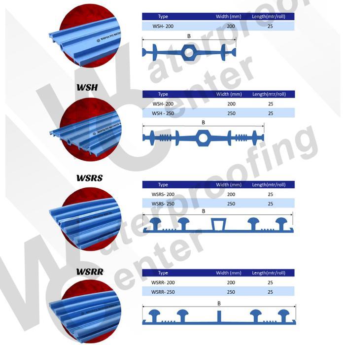 Waterstop Pvc Maspion - Wsf 200 Panjang 25 Meter