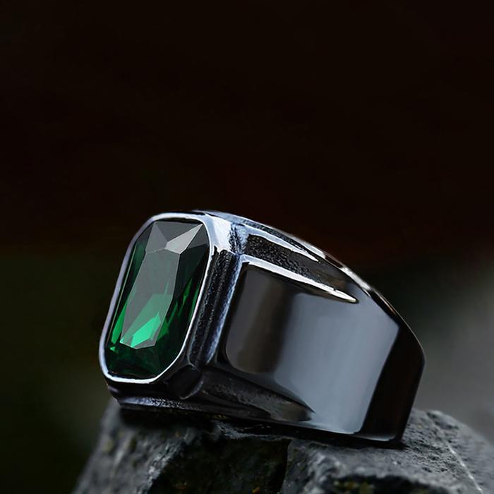 TERLARIS Fashion Pribadi Pria Hitam Vader Warna Cincin Vintage Biru Hijau Kristal Tiruan Pria Keren