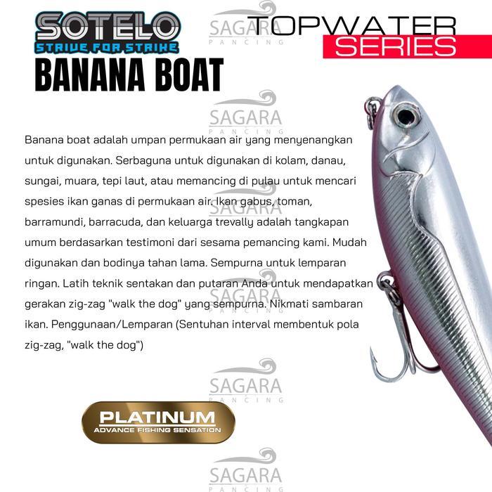 Cairomartt- Minnow Sotelo Banana Boat Top Water Minnow Floating Umpan Pancing Lure Sotelo [Kode