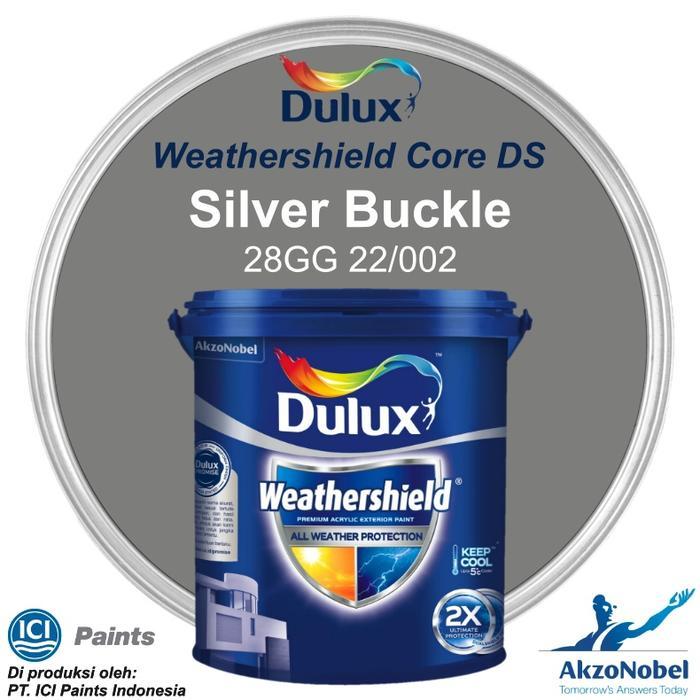 Cat Dulux Weathershield Core Ds 2.5 Lt - Silver Buckle 28Gg 22/002 #Gratisongkir