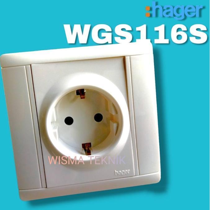COLOKAN LISTRIK SOCKET HAGER GERMAN 16 A WITH SHUTTER WGS116S HAGER BEST SELLER