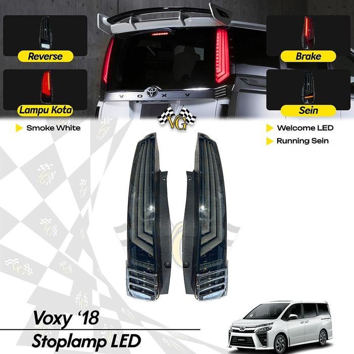Stoplamp Voxy 2018-2023 Led Smoke Lampu Belakang Mobil Voxy Welcome Led Running Sein Garansi VG