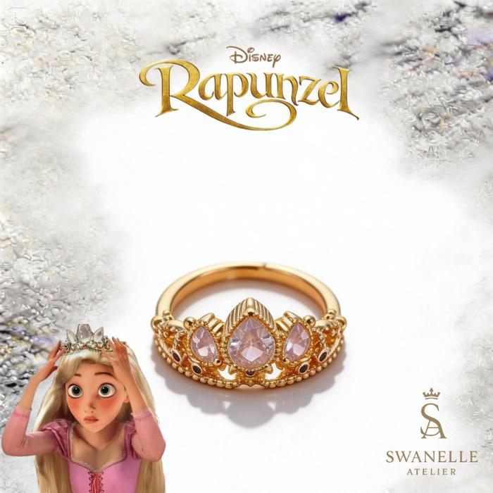 Swanelle Atelier- Cincin Disney Princess Rapunzel Ring Princess Adjustable