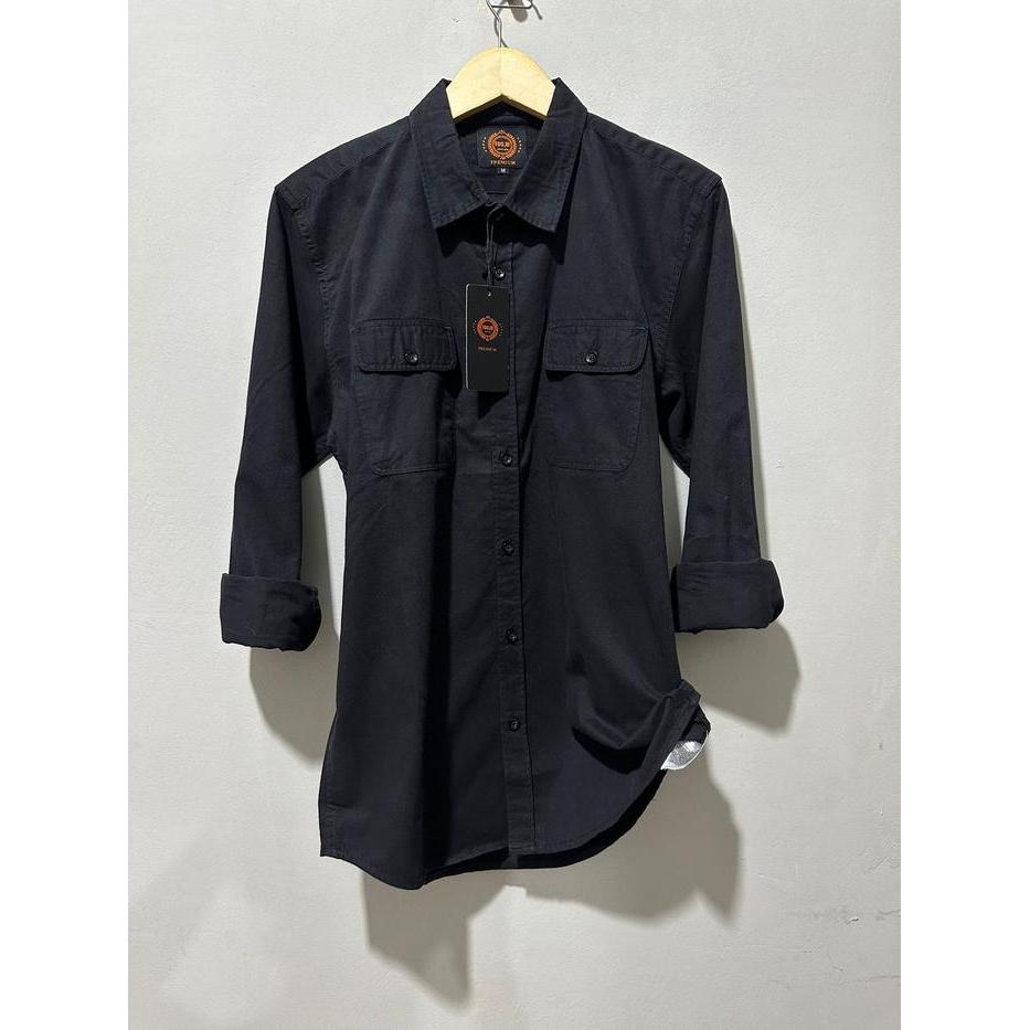 Premium Fds Id - Kemeja Pria Kerah Fashion Lengan Panjang Slim-Fitting Katun Tuwil Sweding Terlaris