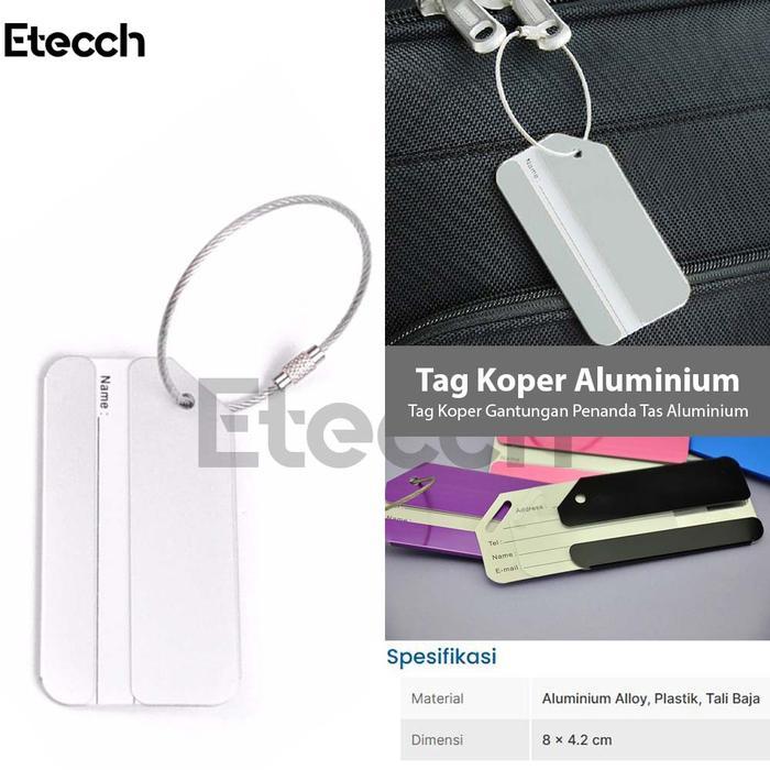 Tag Koper Gantungan Penanda Tas Aluminium Kabin