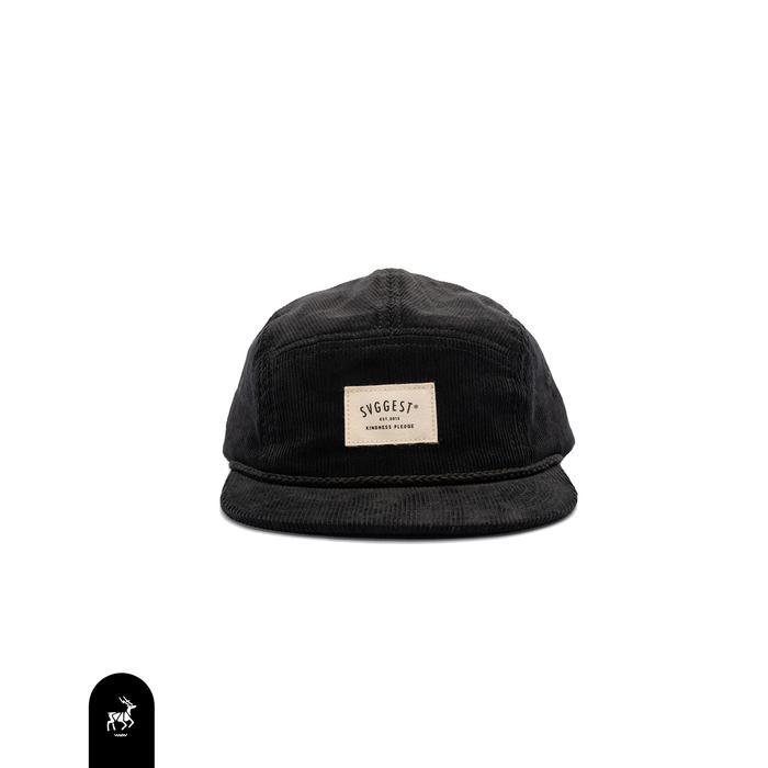 Svggest Five Panel Cap Black