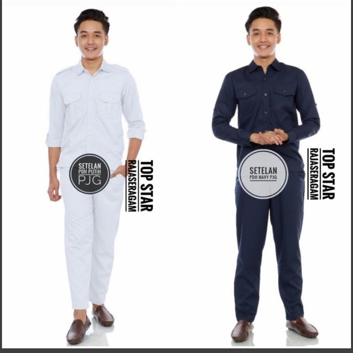 Setelan PDH PDL Kemeja Celana Kerja Dinas Lapangan Net Tv Kantor Drill