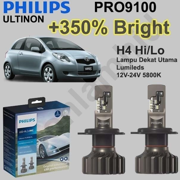 Ready Lampu Mobil LED Yaris Old 05-12 H4 Philips ULTINON PRO9000 Pro 9000