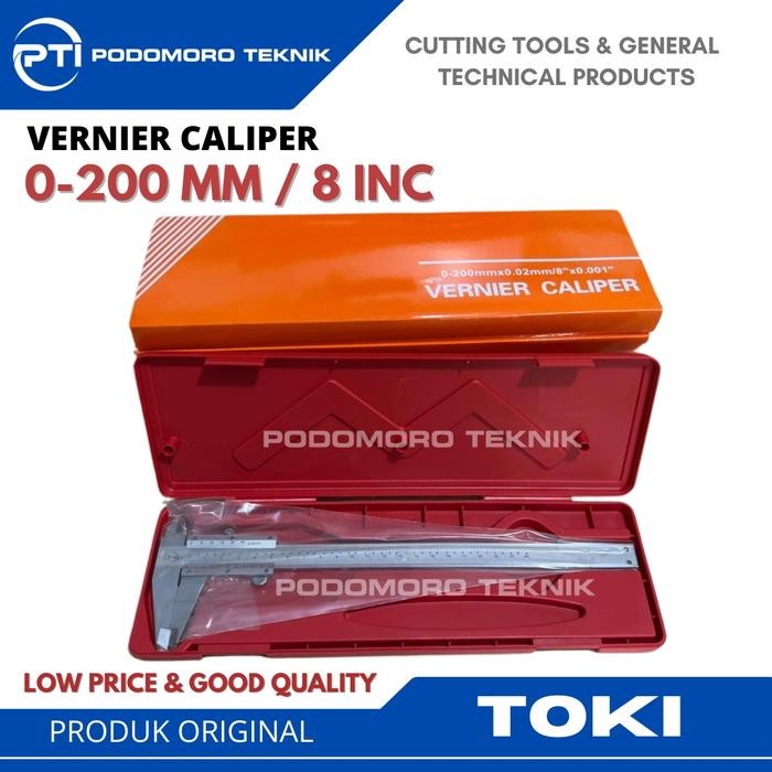 Vernier Caliper Manual 0-200 MM Sigmat Manual Jangka Sorong 0-8INC/0.02MM 8" Kaliper Vernier Manual