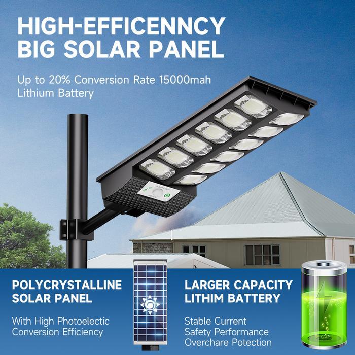 Lampu Jalan Tenaga Matahari 1200W Lampu Tenaga Surya Lampu Solar Cell Outdoor anti air Lampu Tenaga