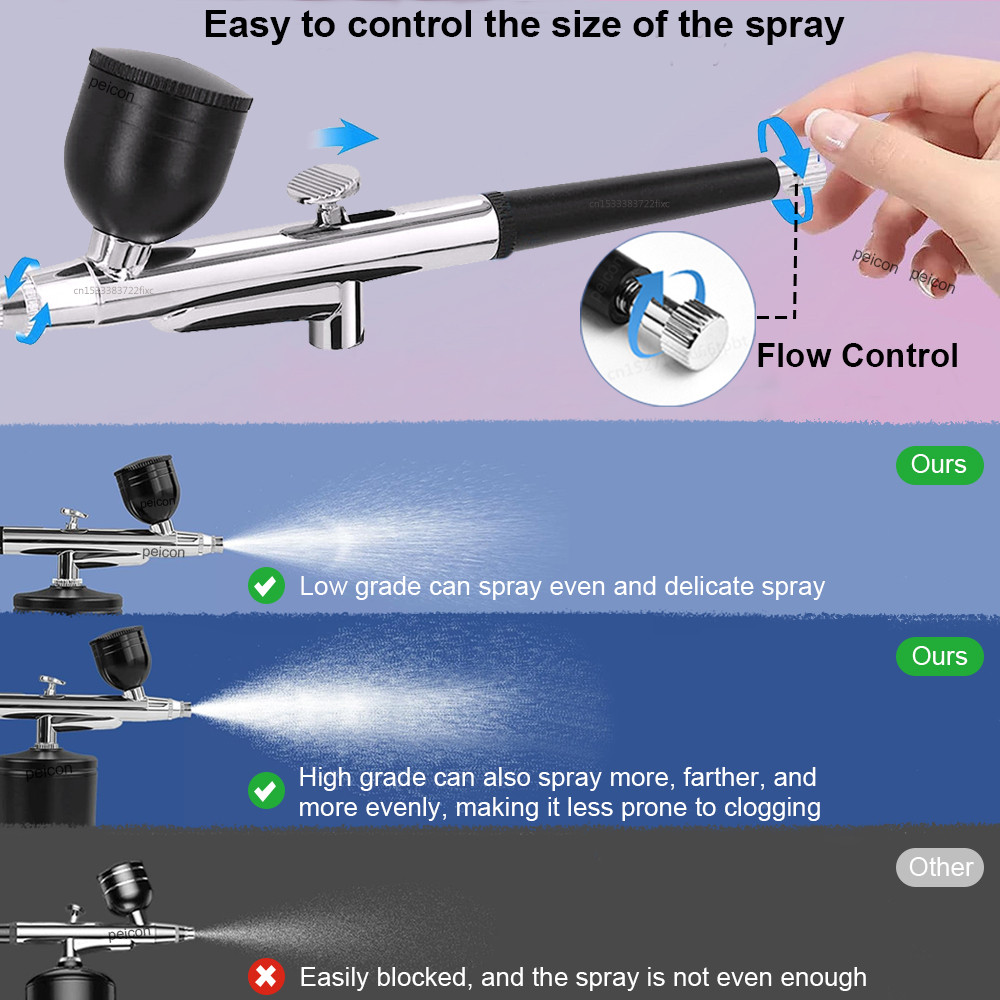 Auto Stop 0.3mm Airbrush Gun Portable handheld Airbrush Kit Adjustable Spray Airbrush For Body
