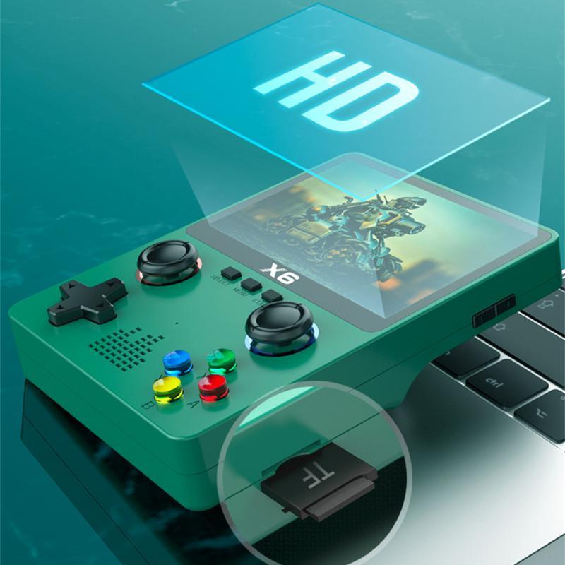 2023 New X6 Game Console HD PSP Handheld Game Console Dual Joystick GBA Arcade Emulator Support DDR1