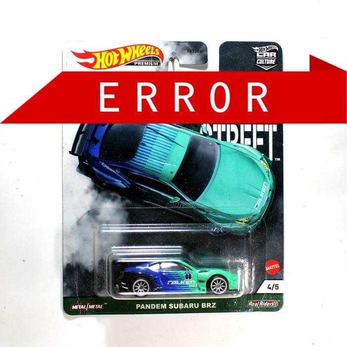 Hotwheels ERROR Pandem Subaru BRZ Falken Slide Street Rare VHTF