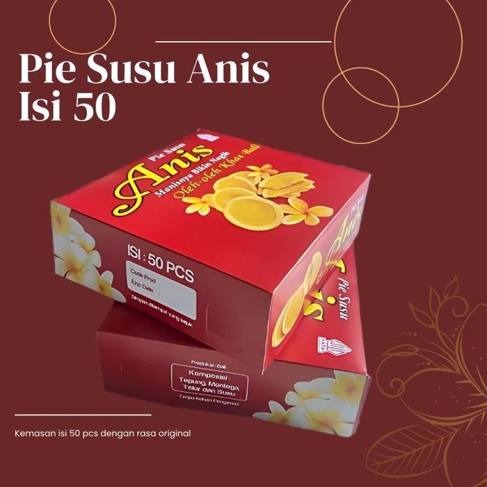 Pie Susu Anis isi 50 / Oleh-oleh Pie Susu Khas Bali / Cemilan Khas Bali