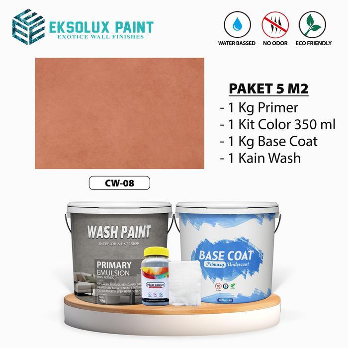 Cat Tembok Wash Paint Cement Wash Motif Semen Ekspos - Paket 5m2 Cat Dekoratif Wash Paint - Type
