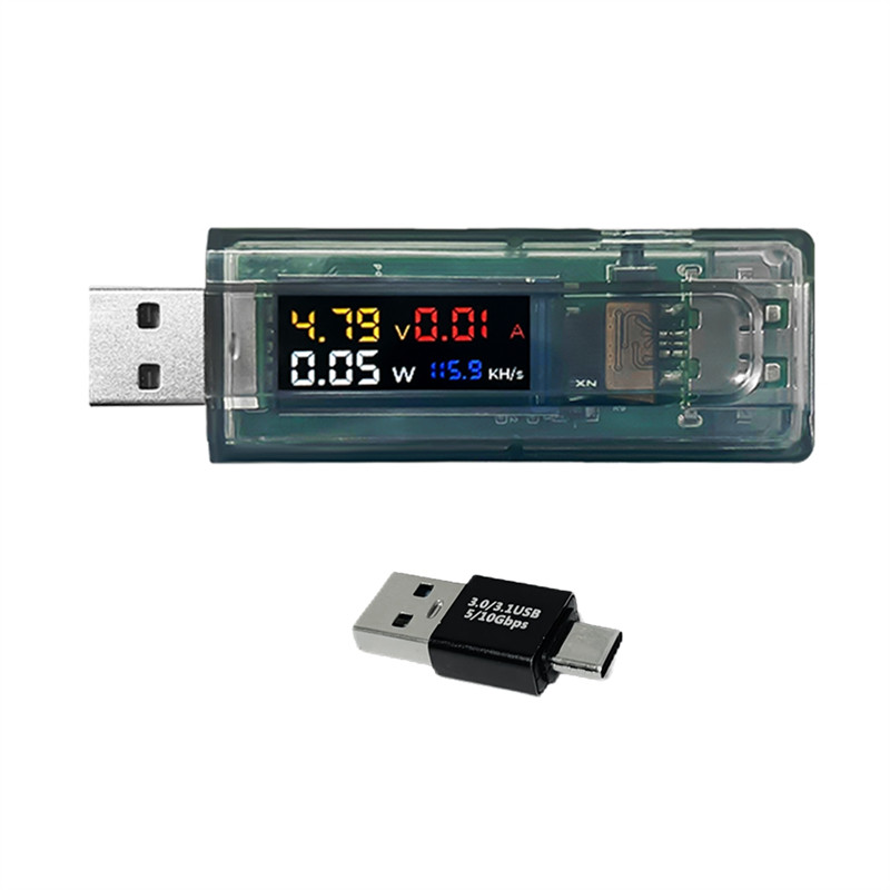 NMMINER MINER 117KH/S USB CHAIN ESP32 CRYPTO MINER WITH ADAPTER BTC SOLO LOTTERY MINER AMMETER USB-A