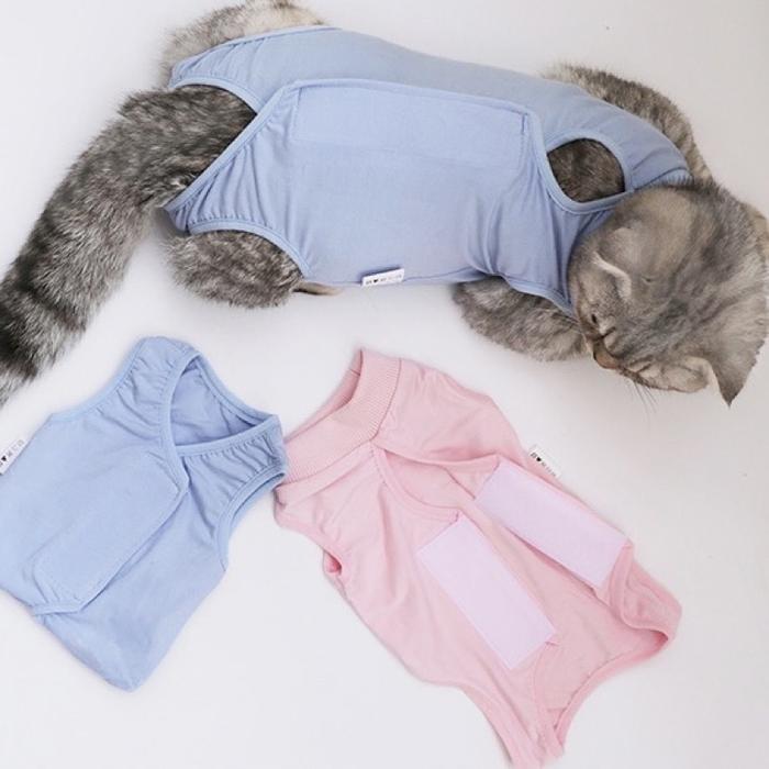 Baju Kucing & Anjing Untuk Recovery/ Baju Steril Kucing Betina / Baju Original