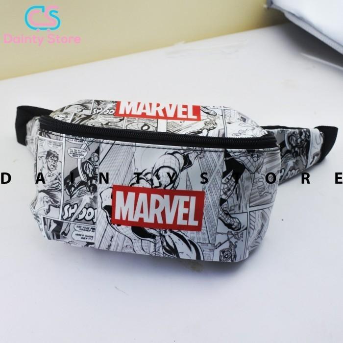 7lc9- Tas Waist Bag Waisbag Anak Laki Laki Cowok Karakter Lucu Batman Marvel