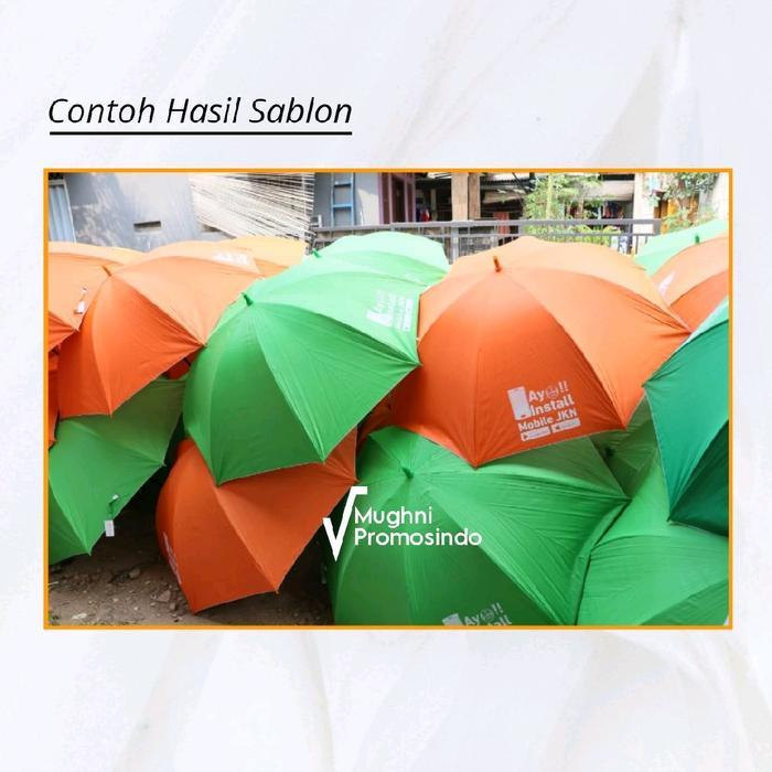 Payung Golf Custom Logo/Payung Custom Sablon/Payung Promosi/Souvenir Payung/Sablon Payung Terbaru